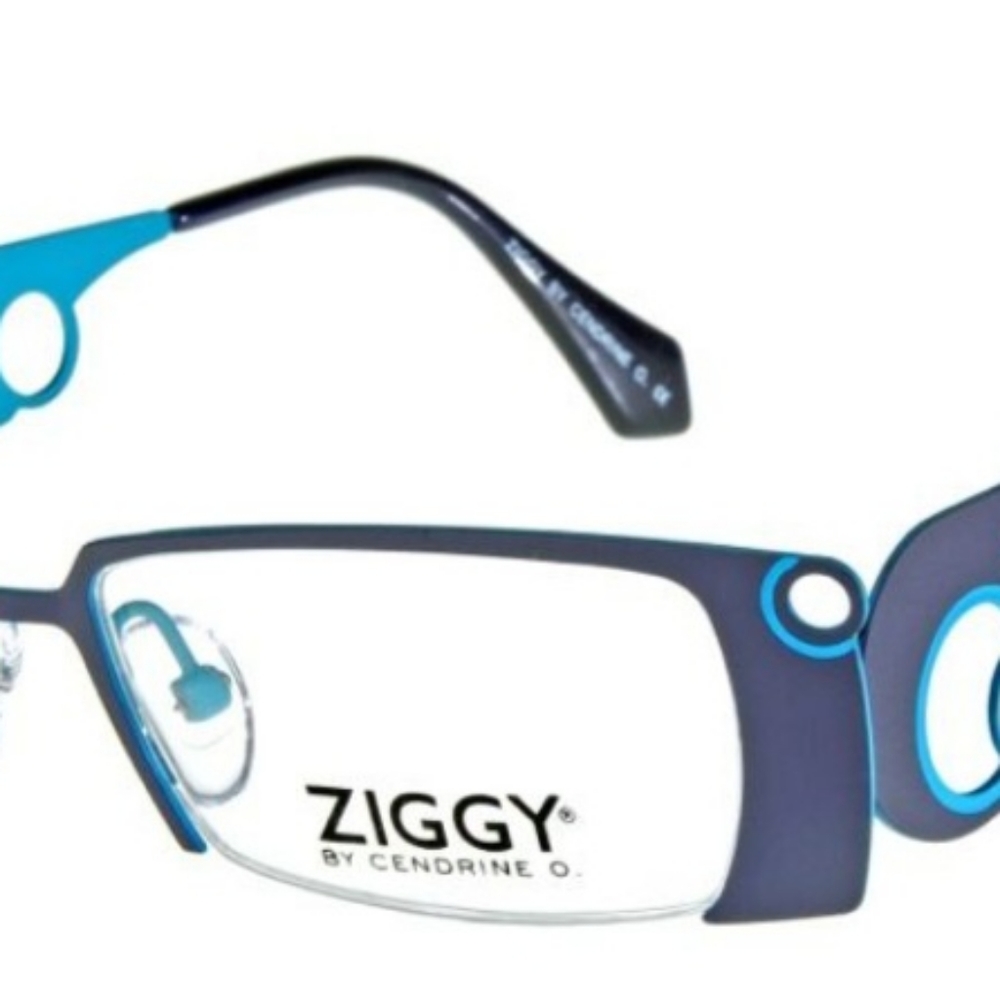Ziggy by Cendrine O. glasses 857 C3 size 49-17 140 blue colors 💙 cutout circles
